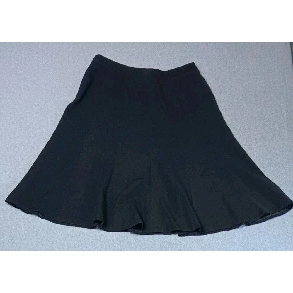 East 5th Flared Trumpet Gored Mermaid Skirt 12 Black Office Siren Minimalist Y2K